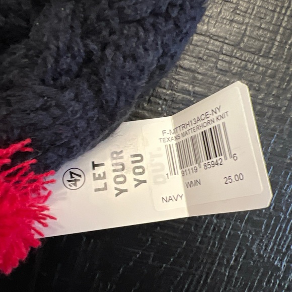 Womens Houston Texans Pompom Beanie NWT NFL Red OS - Picture 7 of 9